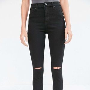 BDG high rise ripped black skinny Jean